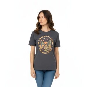 On a Dark Desert Highway Adventure T Shirt Gray Women or Men
